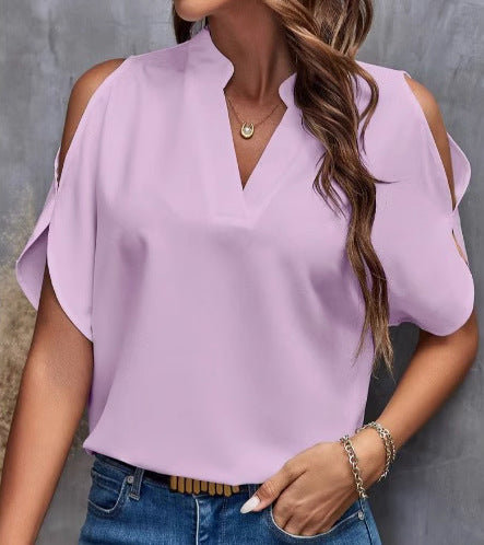 Damen Cold Shoulder Bluse Drune