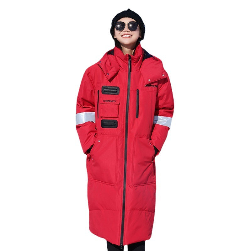 Herren Wärmender wasserdichter Winterparka mit Kapuze und reflektierenden Details Drune