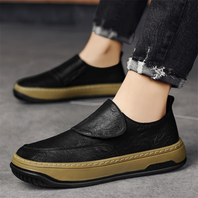Herren Slip-On Sneaker mit Klettverschluss und dicker Plateausohle Drune