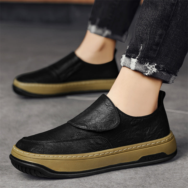 Herren Slip-On Sneaker mit Klettverschluss und dicker Plateausohle Drune