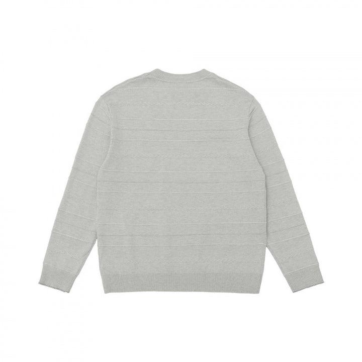 Unisex Feinstrickpullover mit feiner Strukturstreifen, Rundhals und leichtem Oversize-Schnitt Drune