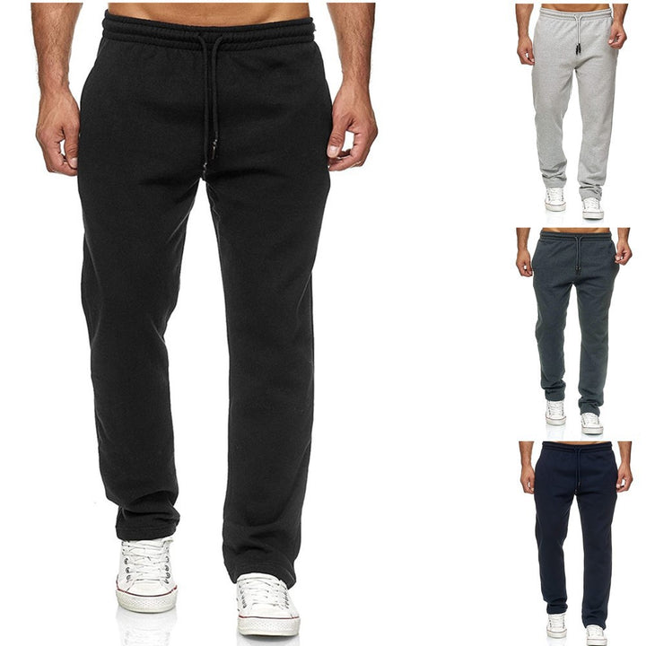 Herren nan gerade geschnittene Jogginghose mit innen angerautem Fleece, hohem Komfortbund und Kordelzug Drune