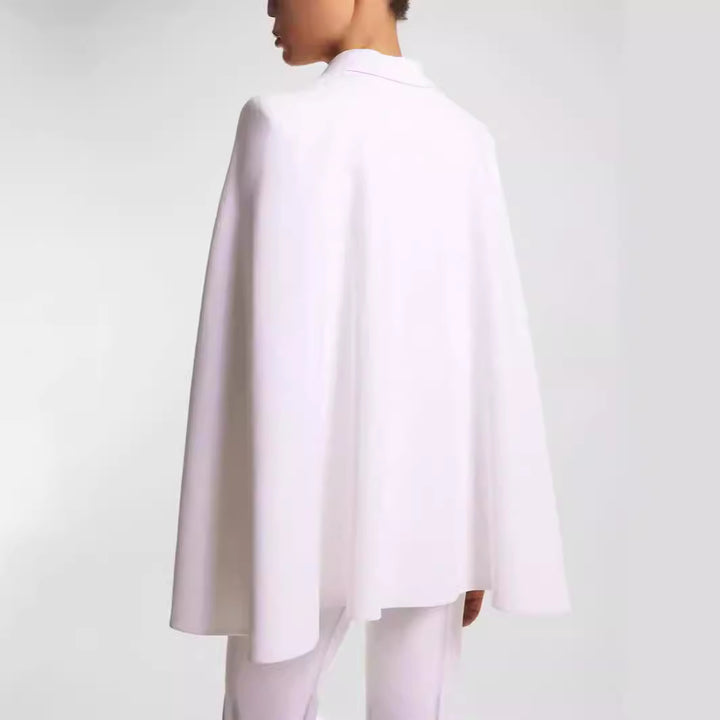 Damen Doppelreihiger Blazer mit Cape-Ärmeln und taillierter Silhouette Drune
