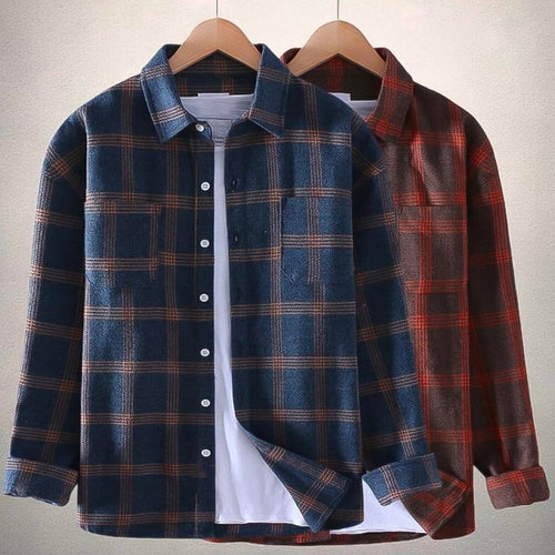 Herrenblazer aus feinem Wollmix Drune mit Glencheck und Karodetails Drune