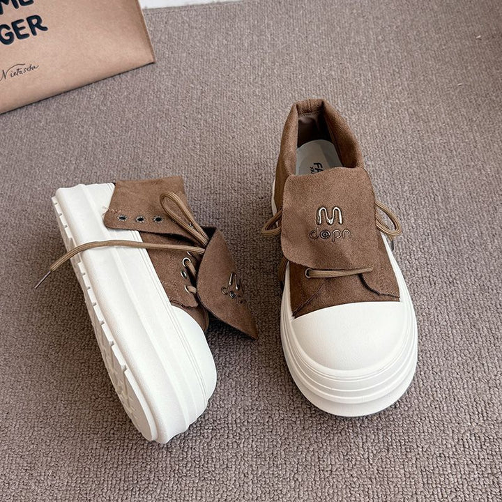 Damen Hochformat Sneakers mit modischem Veloursleder und robustem Plateau Drune