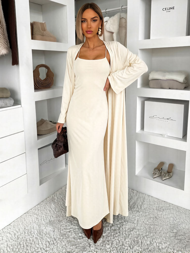 Damen Langes Maxikleid mit umschmeichelndem Schnitt Drune