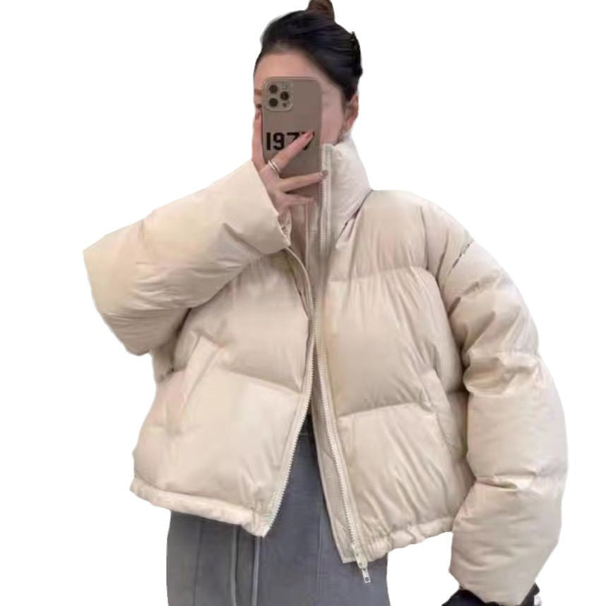Damen Kurze wattierte Funktionsjacke mit hohem Kragen und seitlichen Taschen Drune