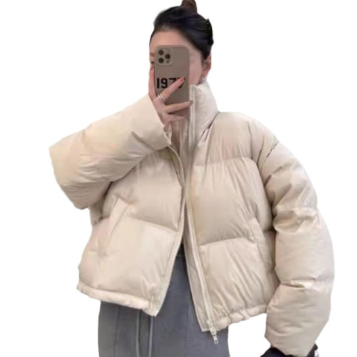 Damen Kurze wattierte Funktionsjacke mit hohem Kragen und seitlichen Taschen Drune
