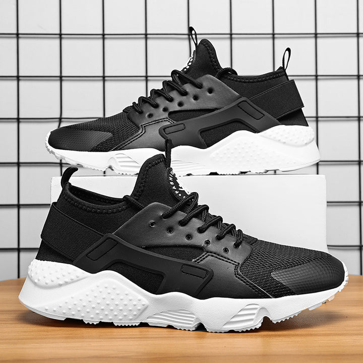 Herren sportlicher Training- und Lifestyle-Sneaker mit elastischem Fersenband, atmungsaktiver Strickkonstruktion und gedämpfter Wellen-EVA-Sohle Drune