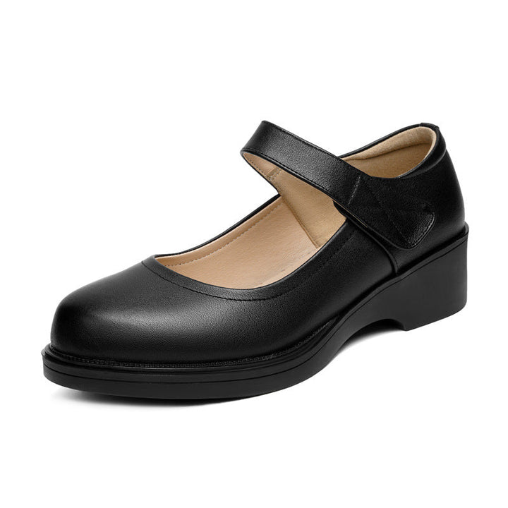 Damen Komfortable Ballerinas mit ergonomischem Fußbett und stabilem Blockabsatz Drune