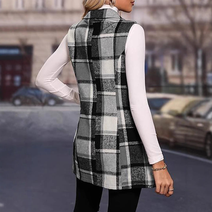 Damen Langjacke im modernen Karo-Design Drune