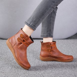 Damen Modische Winterstiefeletten mit praktischer Schnürung und rutschfester Sohle Drune