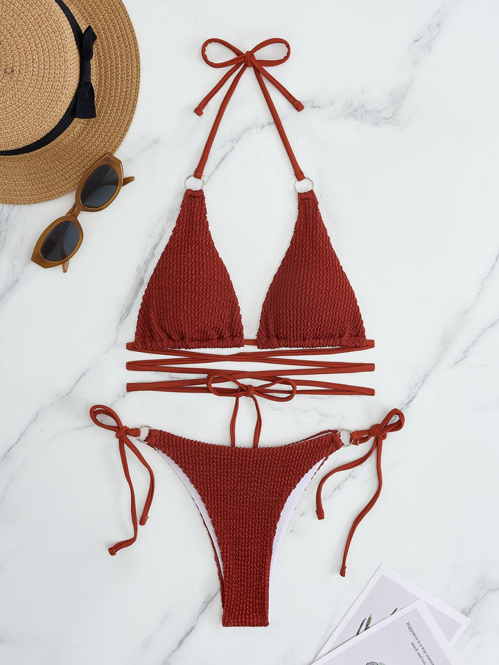 Damen Triangel-Bikini-Set mit verstellbaren Trägern Drune