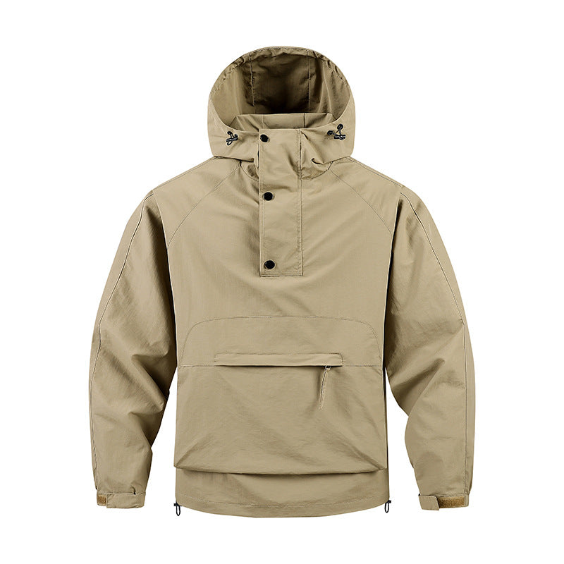 Herren Funktionale Outdoor-Jacke mit hohem Kragen