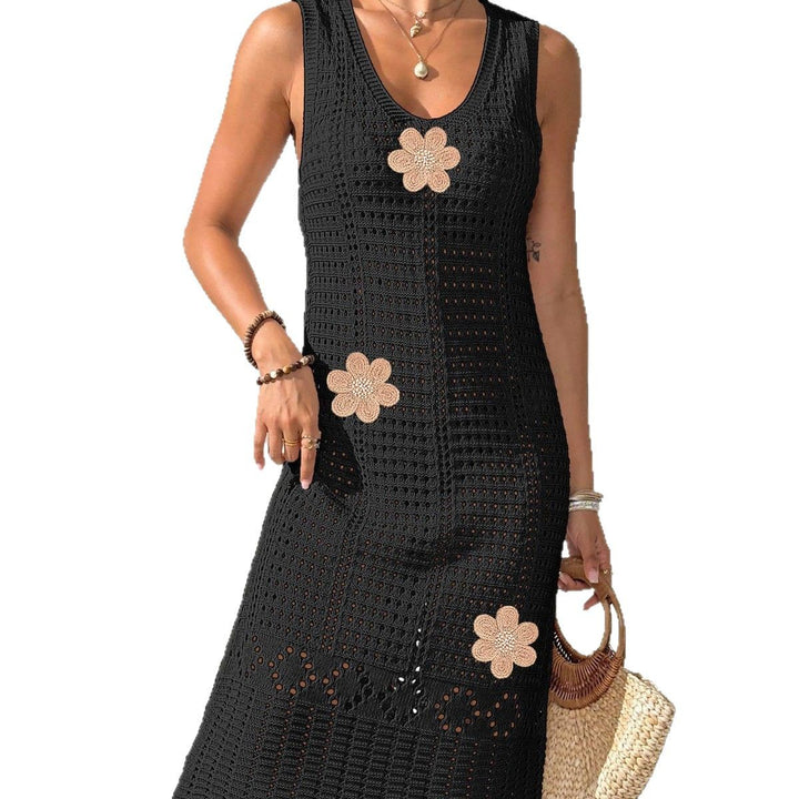 Damen Spitzen-Häkeln Kleid Drune