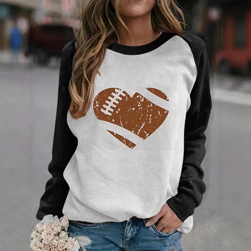 Damen lässiger Raglan-Pullover aus weichem Baumwollmix mit Rundhalsausschnitt Drune