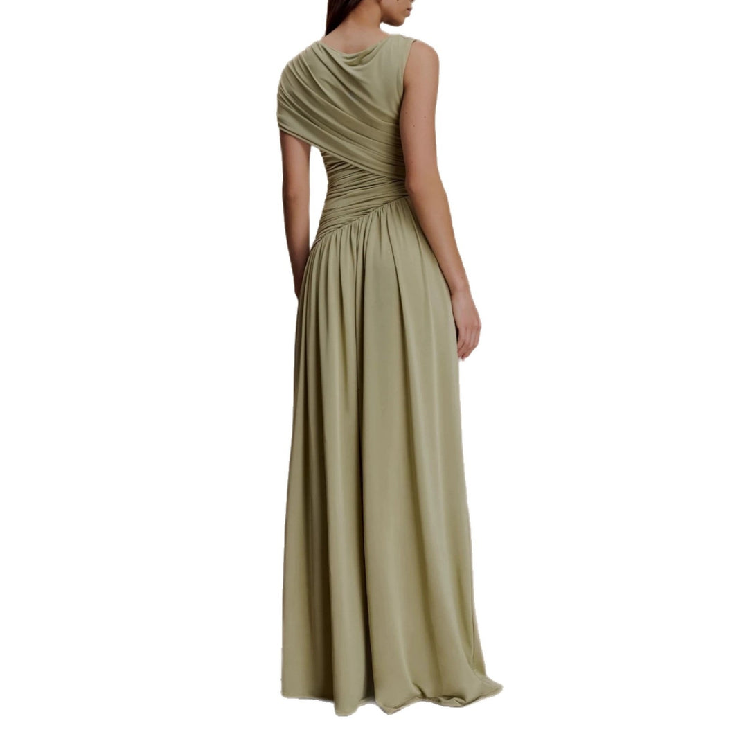 Damen Elegantes Abendkleid mit asymmetrischen Rüschendetails Drune