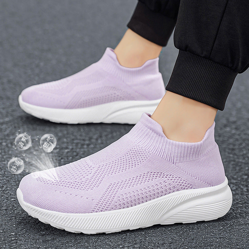 Unisex Atmungsaktiver Strick-Slipper-Sneaker mit Memory-Fußbett Drune