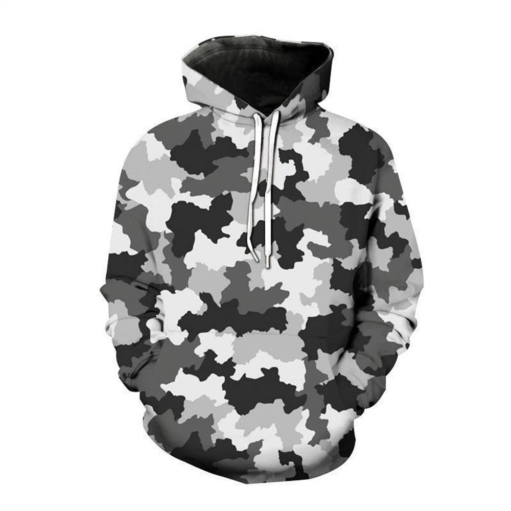 Damen Kapuzenpullover mit modernem Camouflage-Muster Drune