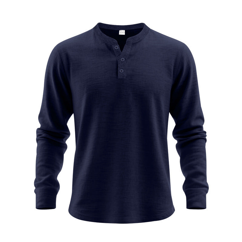 Herren Langarmshirt mit Knopfleiste Drune