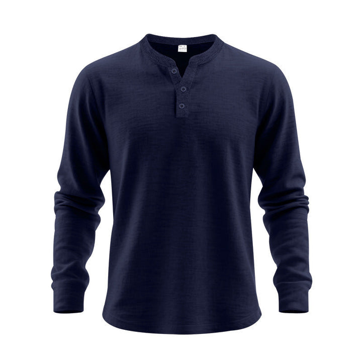 Herren Langarmshirt mit Knopfleiste Drune