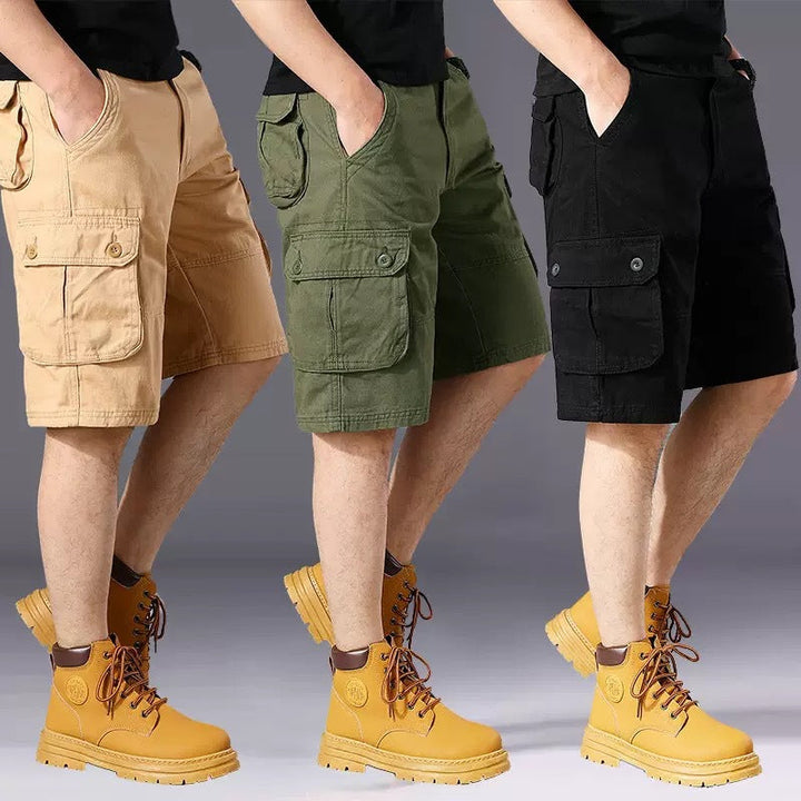 Herren Cargo-Shorts mit einer Vielzahl von praktischen Taschen und verstellbarem Bund Drune