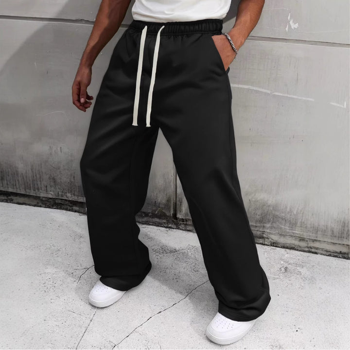 Herren Baggy-Jogginghose im Urban-Utility-Stil mit extra weitem Bein und sichtbarem Kordelzug Drune