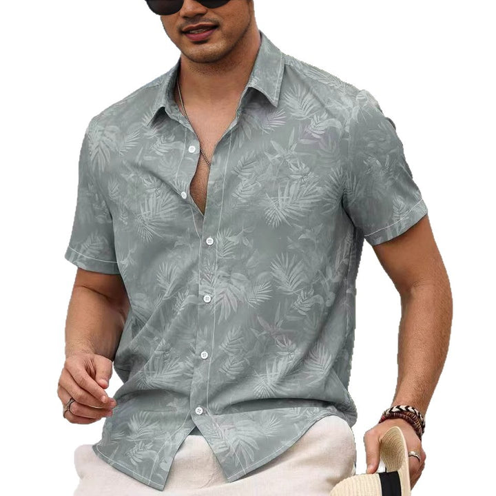 Herren Kurzarmhemd mit modernem grafischen Design Drune