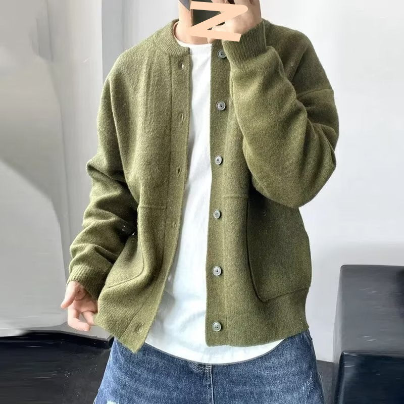 Damen Bequemer Cardigan mit Knopfleiste und Taschen Drune