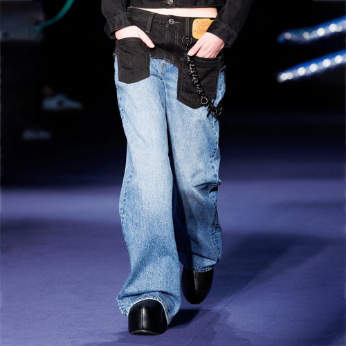 Damen Weite Jeans Drune