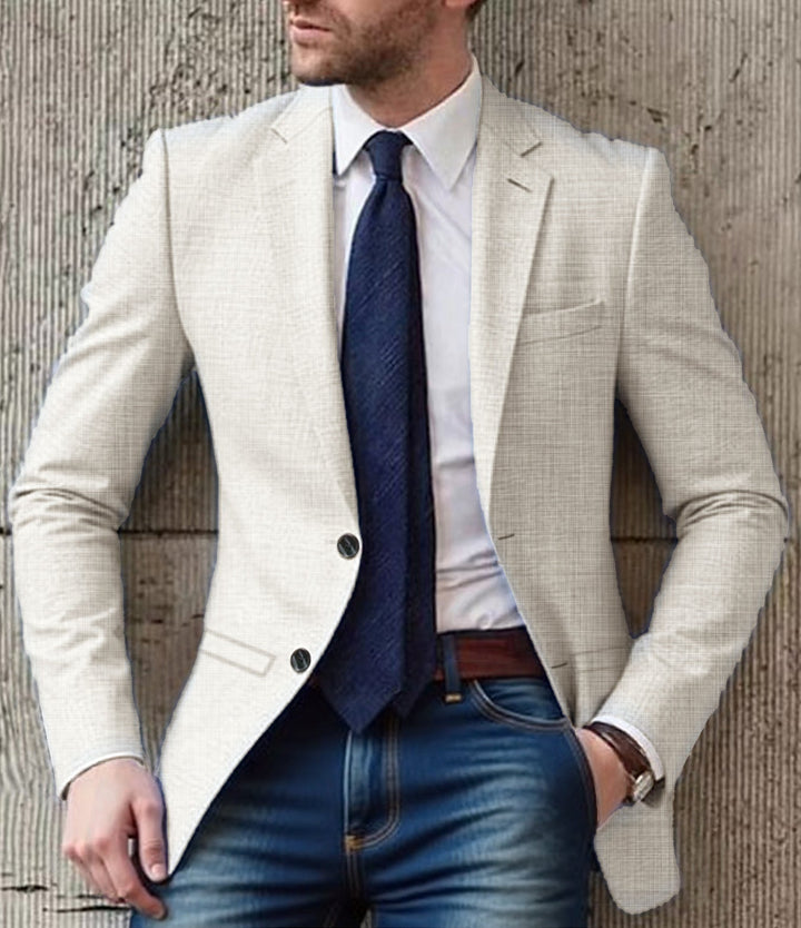 Herren eleganter und strukturierter Blazer mit modischen Details Drune