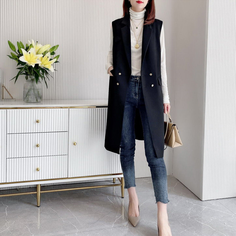 Damen Elegante Weste mit Gürtel Drune