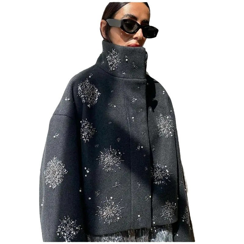 Damen Elegante und funkelnde Steppjacke Drune