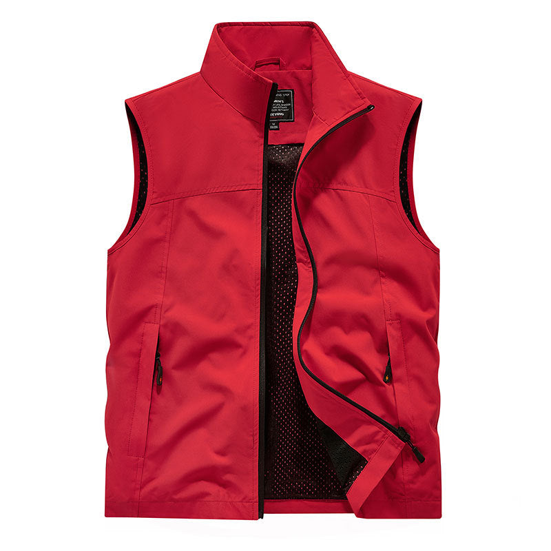 Herren Softshell-Weste mit Mesh-Innenfutter, windabweisend & Reißverschlusstaschen Drune