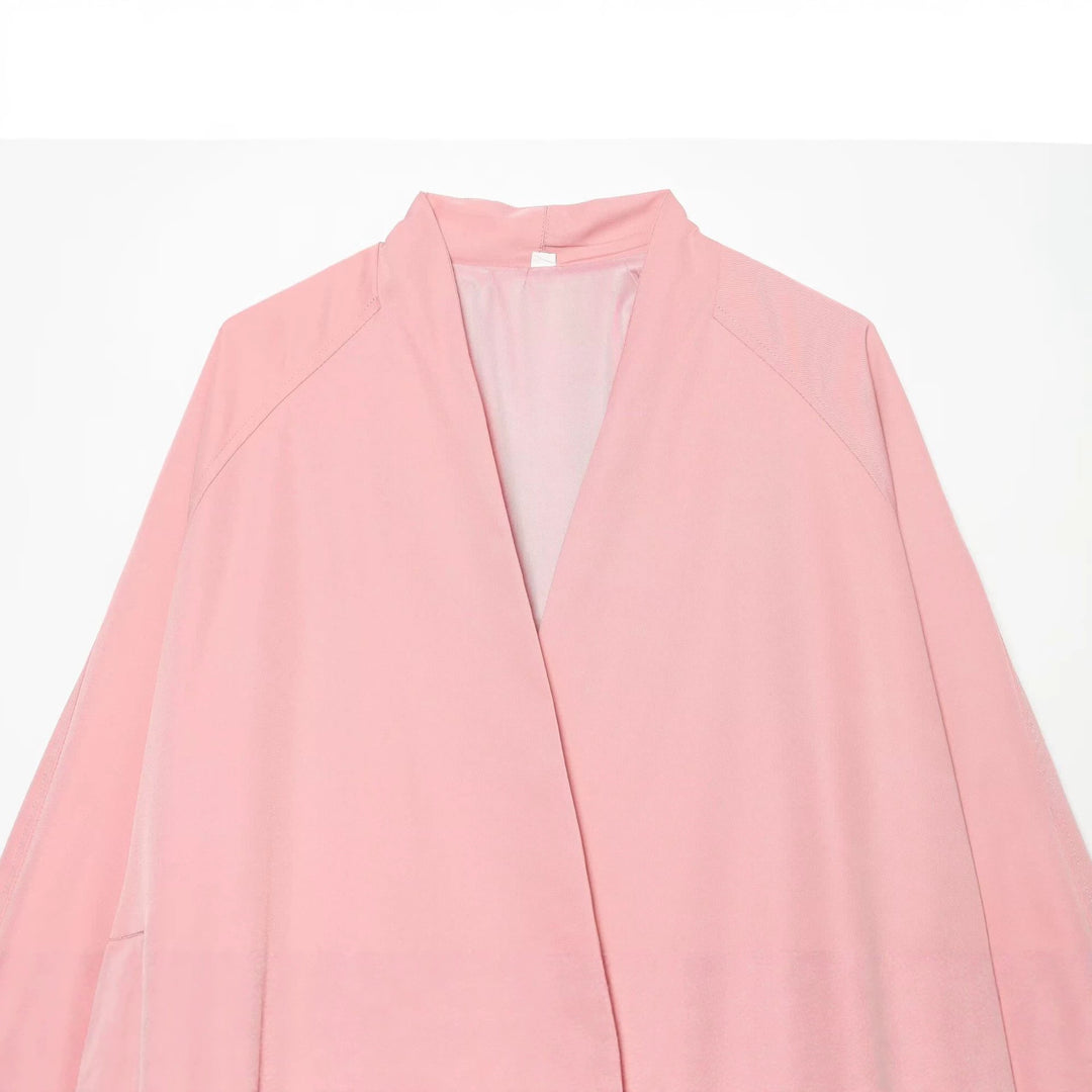 Damen Leichte Cropped-Bomberjacke im Boxy‑Schnitt mit offenem Kimono‑Verschluss Drune