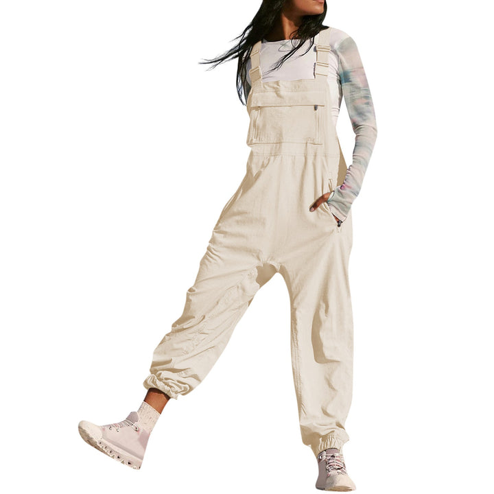Damen Lässiger Jumpsuit mit praktischen Taschen und elastischem Saum Drune