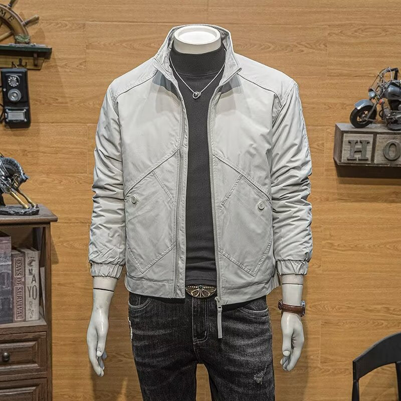 Herren Kurze Steppjacke mit hohem Kragen Drune