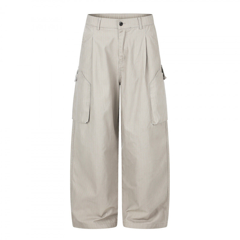 Damen weite Cargo‑Culottehose mit hoher Taille, aufgesetzten Klappentaschen und lässiger Cropped‑Silhouette Drune