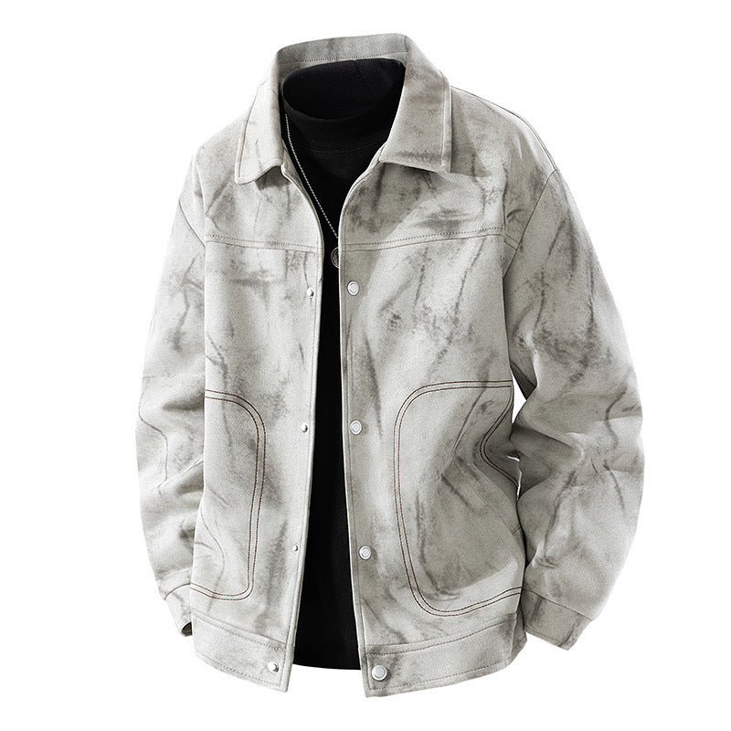 Herren Modische Jacke mit Teddyfellfutter Drune