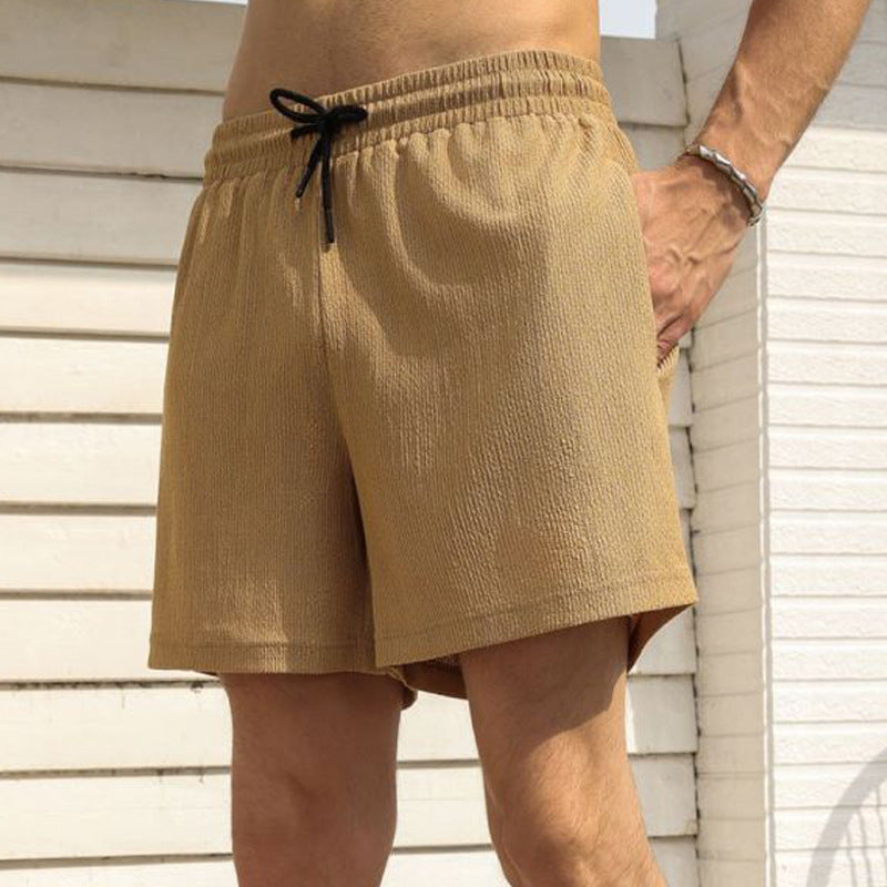 Herren nan zweilagige Schwimmshorts mit innerer Kompressionshose und seitlicher Smartphone-Tasche Drune