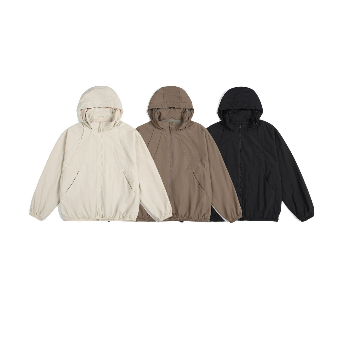 Unisex Leichte Kapuzenjacke im Oversize-Parka-Stil mit Tunnelzugbund Drune