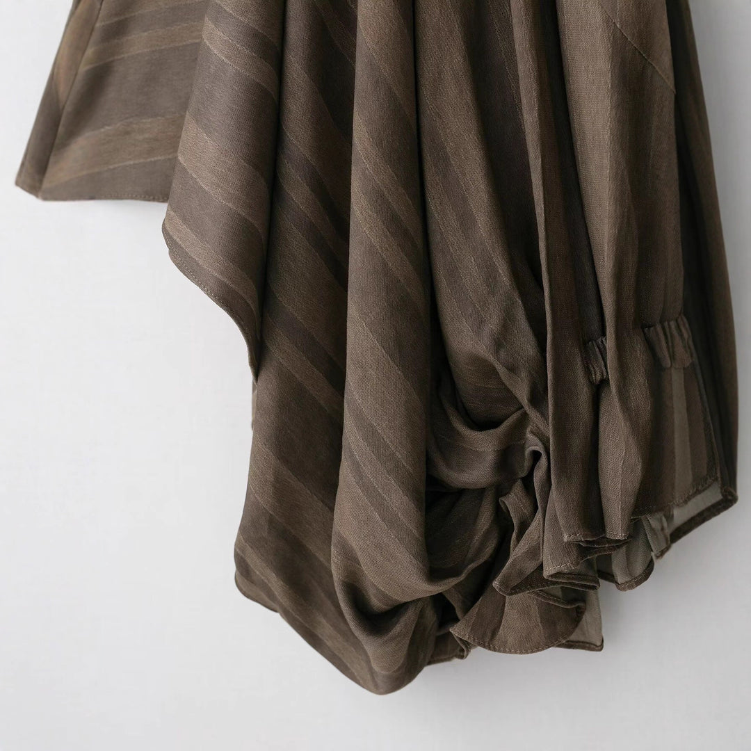Damen Kaftan-Poncho mit Tunnelzug und V-Ausschnitt Drune