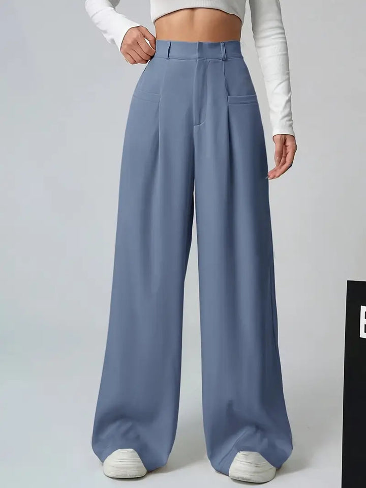 Damen Weite Bundfaltenhose Drune