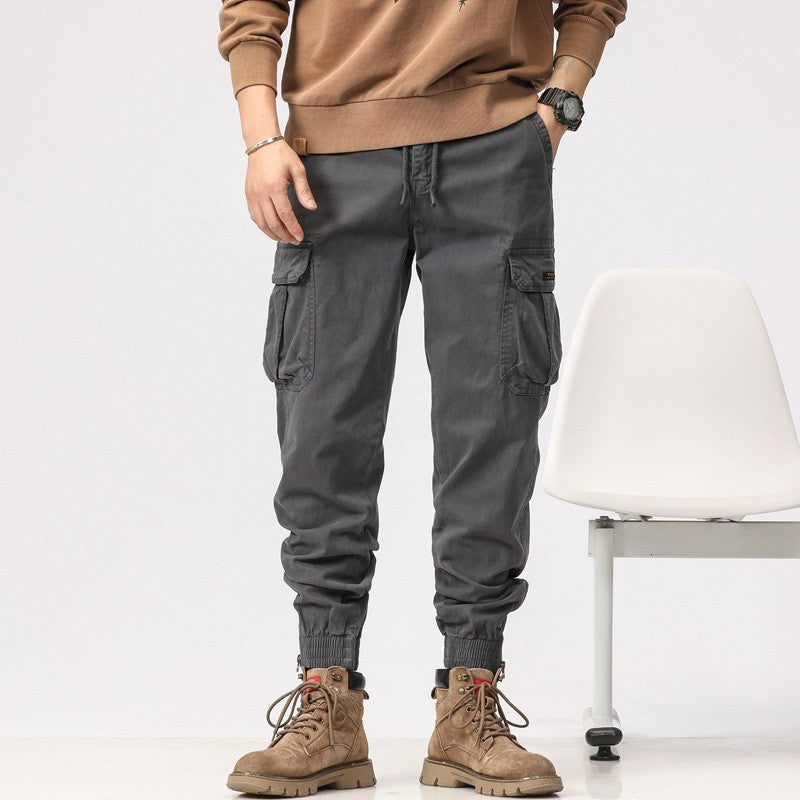 Herren Multifunktionale Cargo-Joggerhose mit Reißverschluss-Beinabschluss und großen Klappentaschen Drune