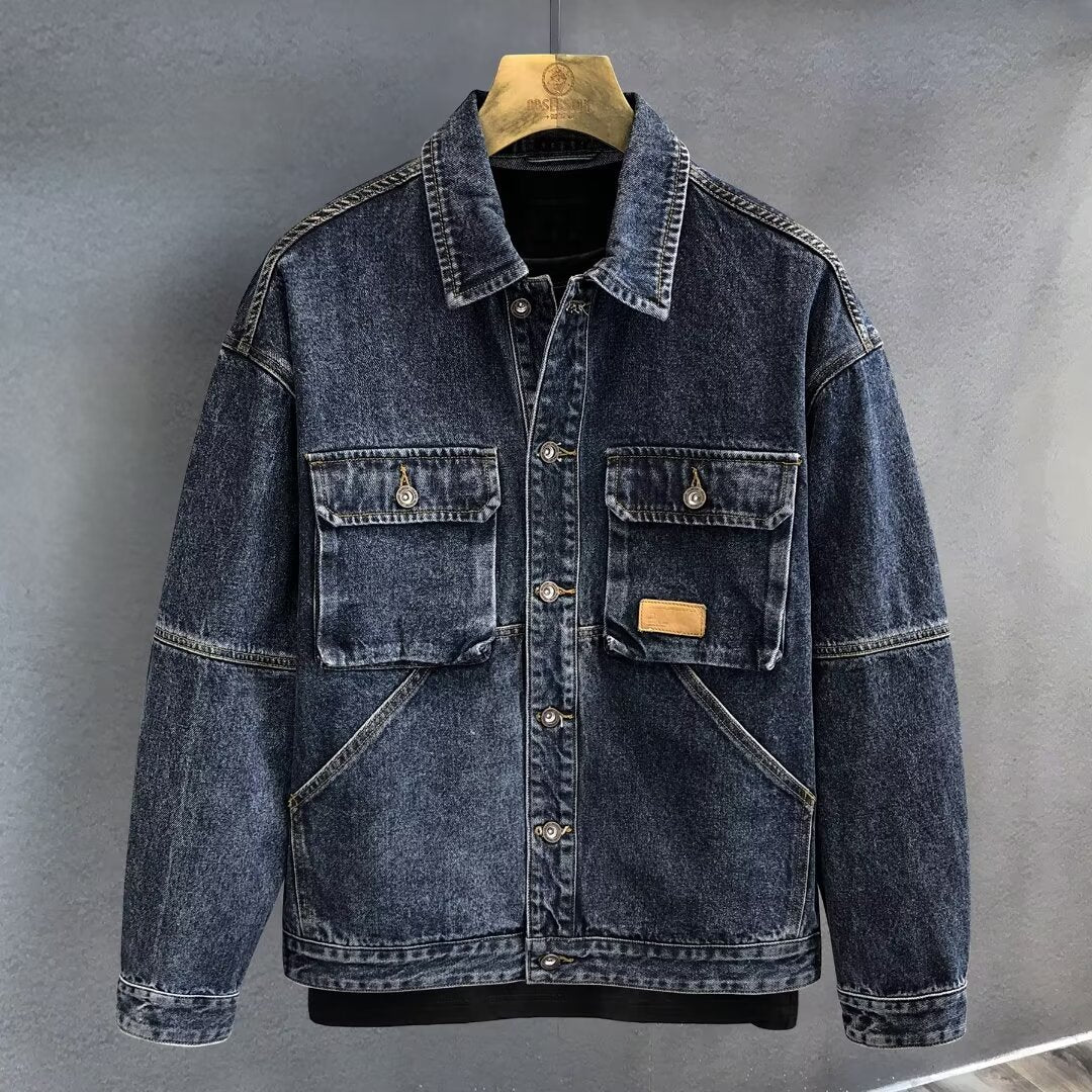 Herren Denim Jacke mit praktischen Taschen Drune