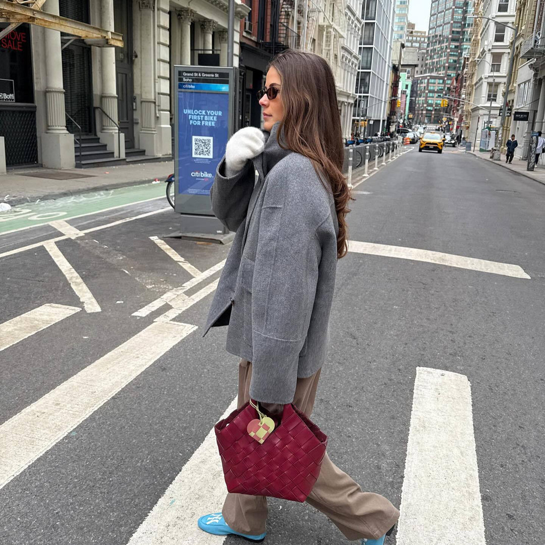 Damen Modische Oversized-Jacke aus hochwertigem Wollmix Drune