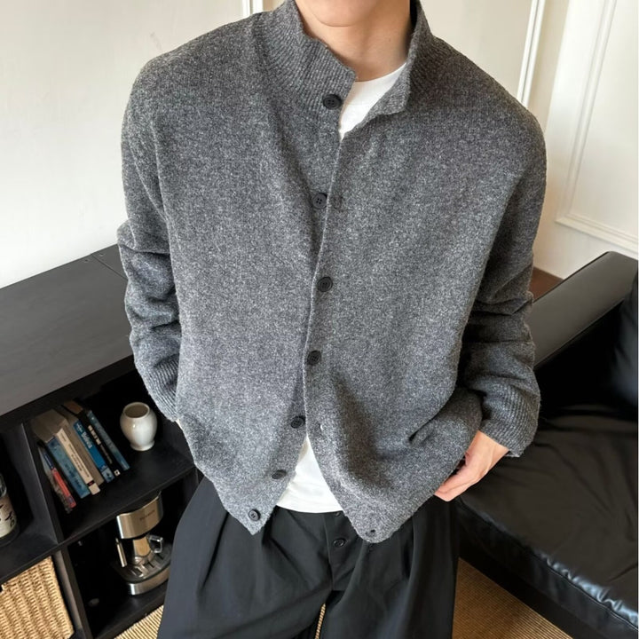 Herren Gemütlicher Strickpullover mit Knopfleiste Drune