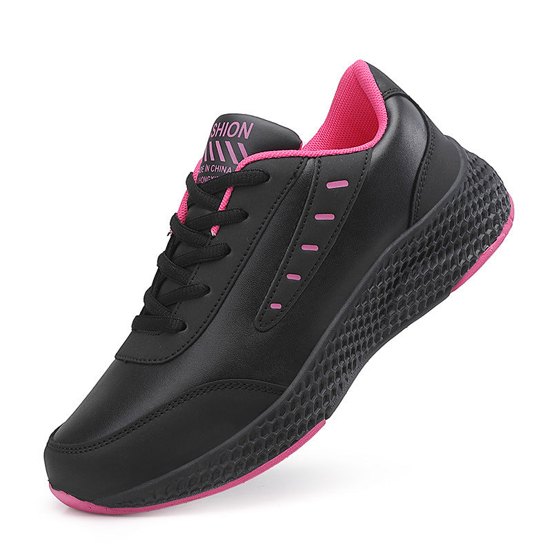 Damen nan elegante Plateau-Sneaker aus Kunstleder mit wabenstrukturierter Dämpfungssohle und ergonomischem Komfortfußbett Drune