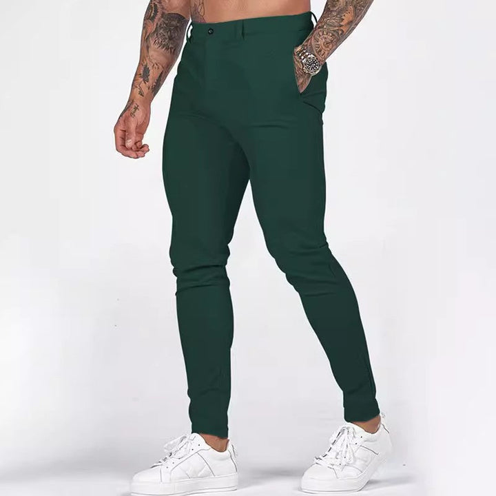 Herren elegante Slim-Fit Chinohose mit elastischem Bund und praktischen Taschen Drune