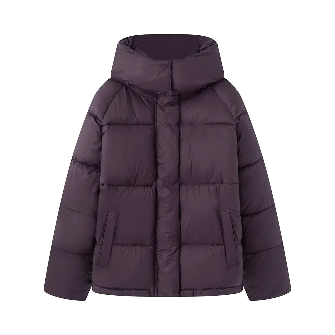 Damen nan kastige Steppjacke mit voluminöser Kapuze, leichter Thermofütterung und Eingrifftaschen Drune